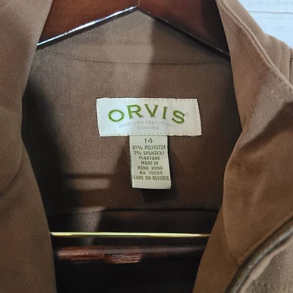 Orvis | Jacket Brown Full Zip- Size 14 - Very Nice - LS132 - Picture 2 of 3